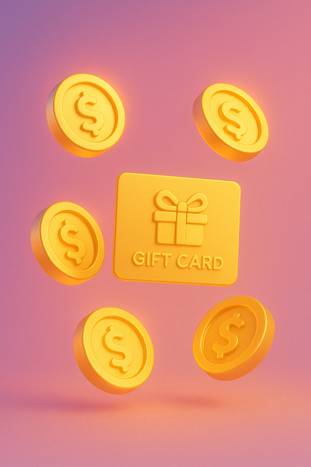 Pile de pièces d’or et cartes cadeaux Avenir Créatif